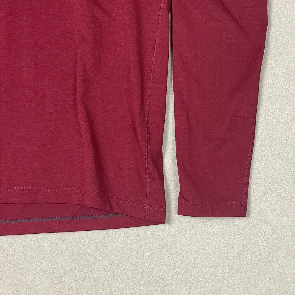 The North Face‎ Hoodie Adult Small Burgundy Logo Long Sleeve Shirt Mens